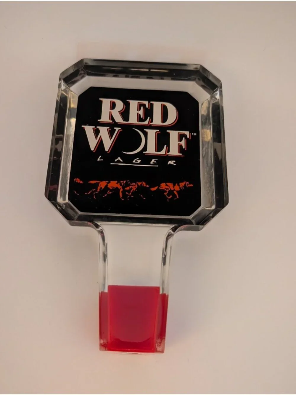 Red Wolf Lager Beer Tap Handle Bar Kegerator Draft Dispenser BRAND NEW - Picture 2 of 4